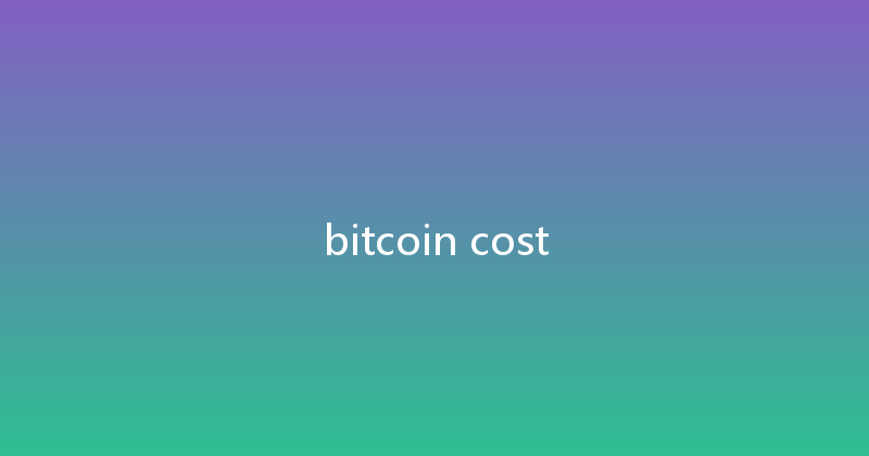bitcoin cost 
